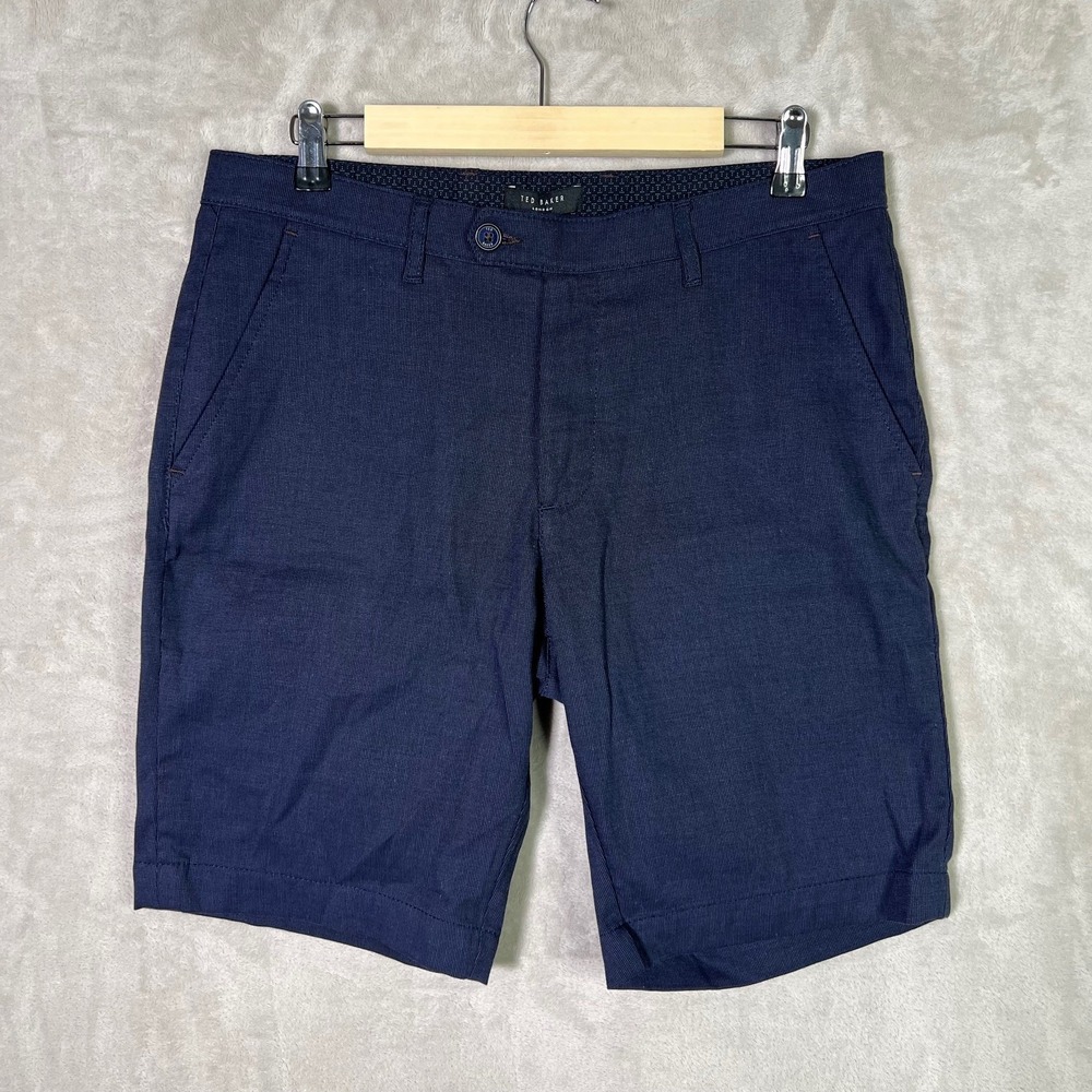 Ted Baker Chino Shorts 32R Blue Summer Men's Cotton $119